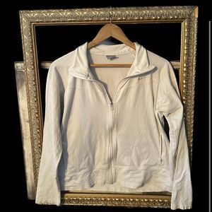 Vintage Nike Dri-fit Tennis jacket Size XL 16-18 Teen Girls Nike Zip up White